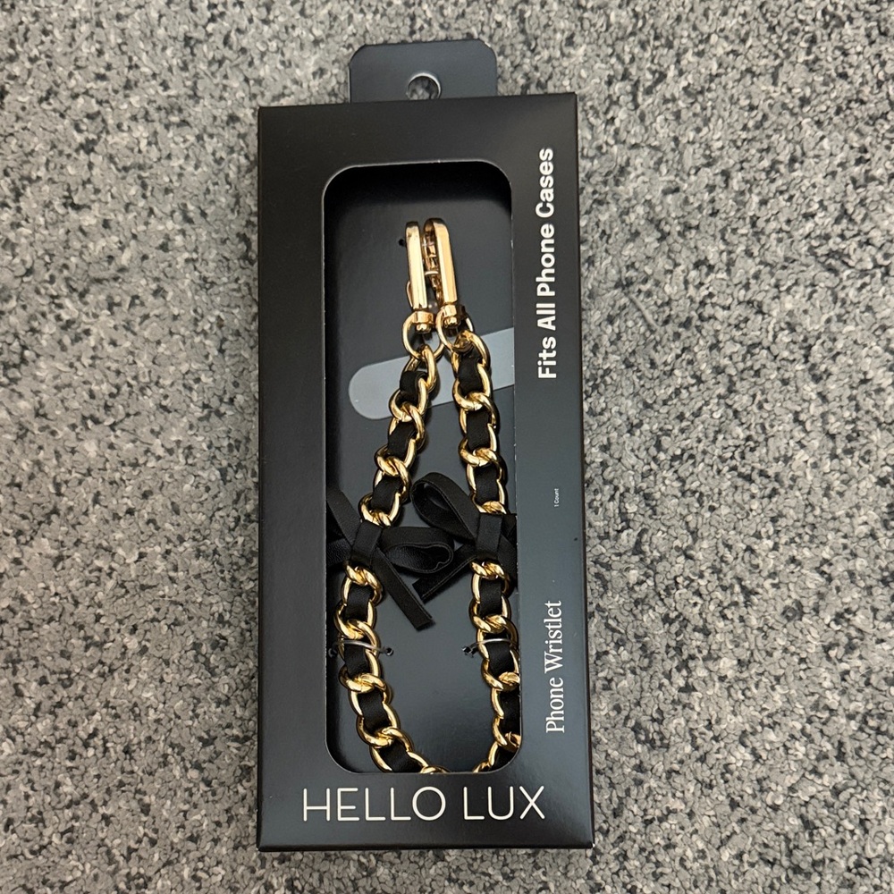 Brand New Hello LuxGold Chain Phone Wristlet